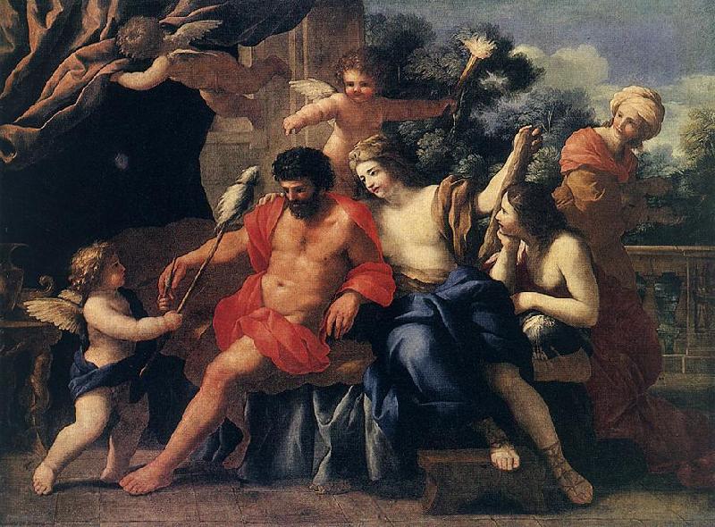 ROMANELLI, Giovanni Francesco Hercules and Omphale sdg France oil painting art